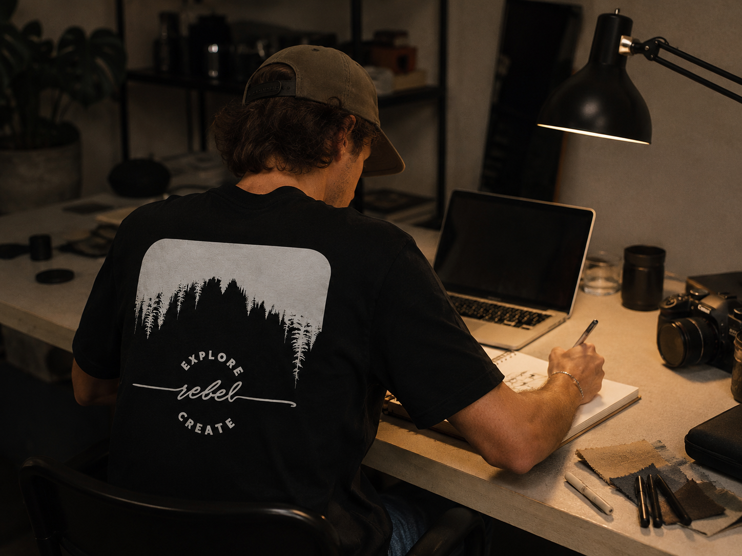Black Creator 001 Founder’s Edition tee styled in motion